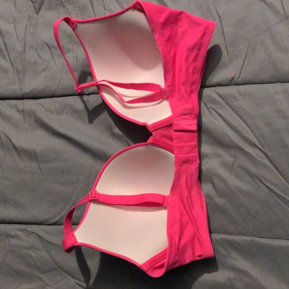 VS PINK Wear Everywhere Push-up Bra in Hot Pink sz 36DD - Picture 5 of 6